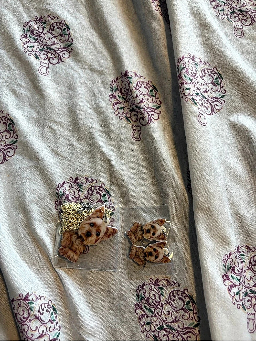 Brown & Gold Dog Design Accessory